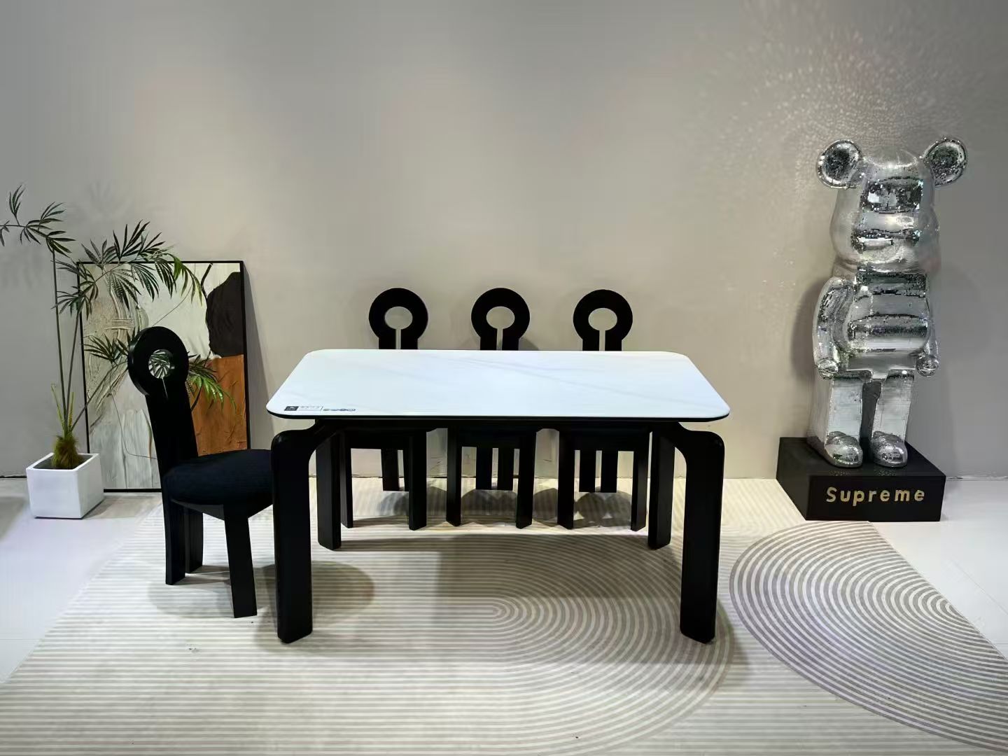 Dining Table Rectangular Glass S2427 | FONDHOUSE