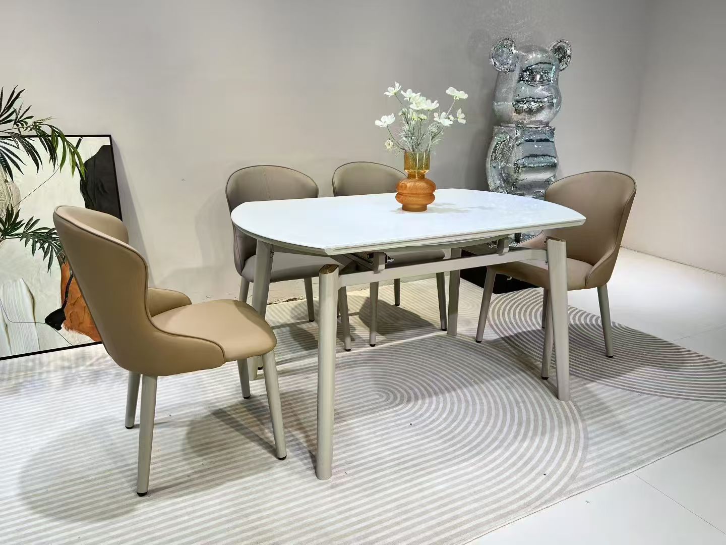 Dining Table Rectangular Glass S2452 | FONDHOUSE