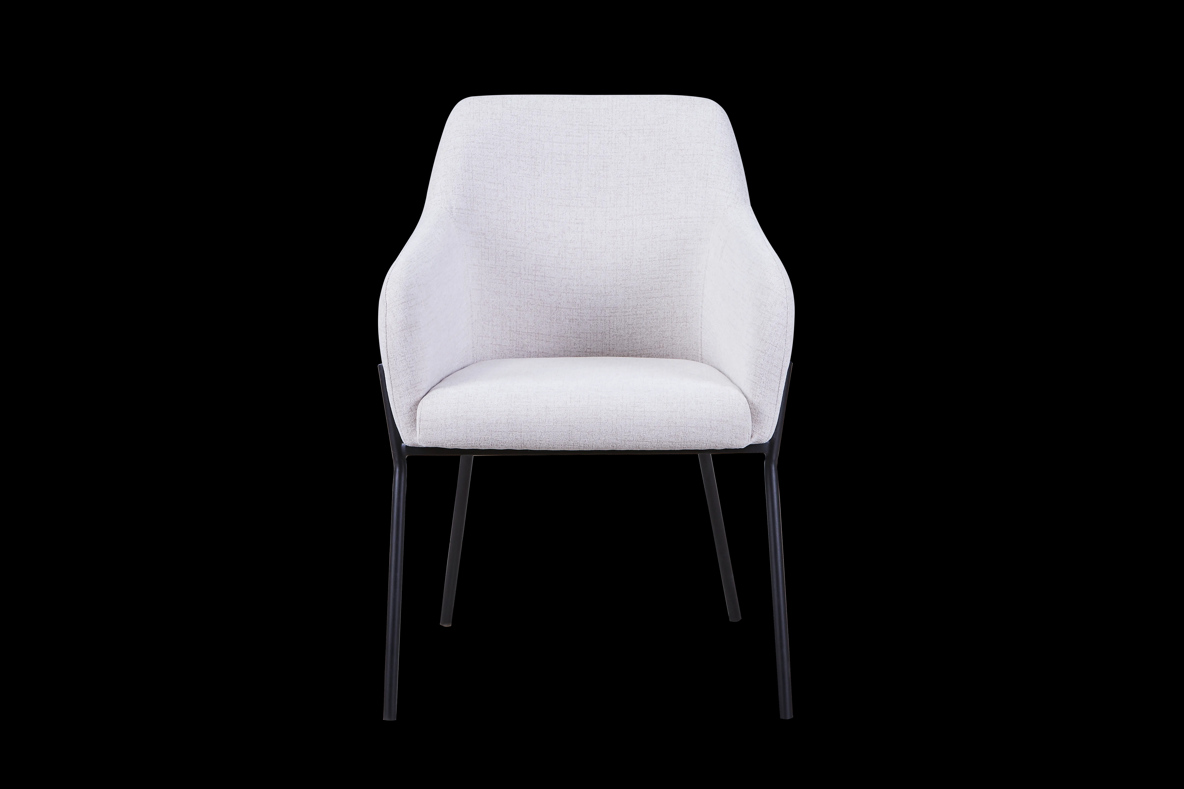 Dining Chair Fabric with Metal Black Powder Coating Legs HTC0626 | HOMETREE