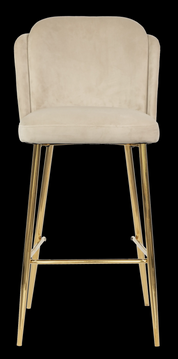 Bar Stool Fabric with Metal Gold Chromed Legs HTB0043 | HOMETREE