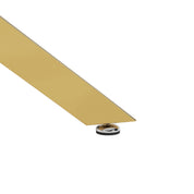 35.5 Inch Round Tempered Glass Dining Table for 2-4 with Chromed Legs (Gold) US | LEUKHOUSE