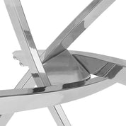 Rectangular Dining Table 120x70cm Glass/Silver AWS021UK | LEUKHOUSE