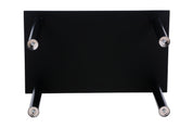 Black Glass Dining Table 120x70cm Glass/Black AWS068UK | LEUKHOUSE