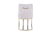 Gold Chromed Dining Chair HT08 | Fondhouse