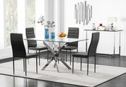 High Back Black Dining Chairs Set of 4 US | LEUKHOUSE