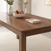 Wood Dining Table, Large Rectangular Dining Table for 4-6, 63" Farmhouse Style Kitchen Table for Home Kitchen Dining Room CA | LEUKHOUSE