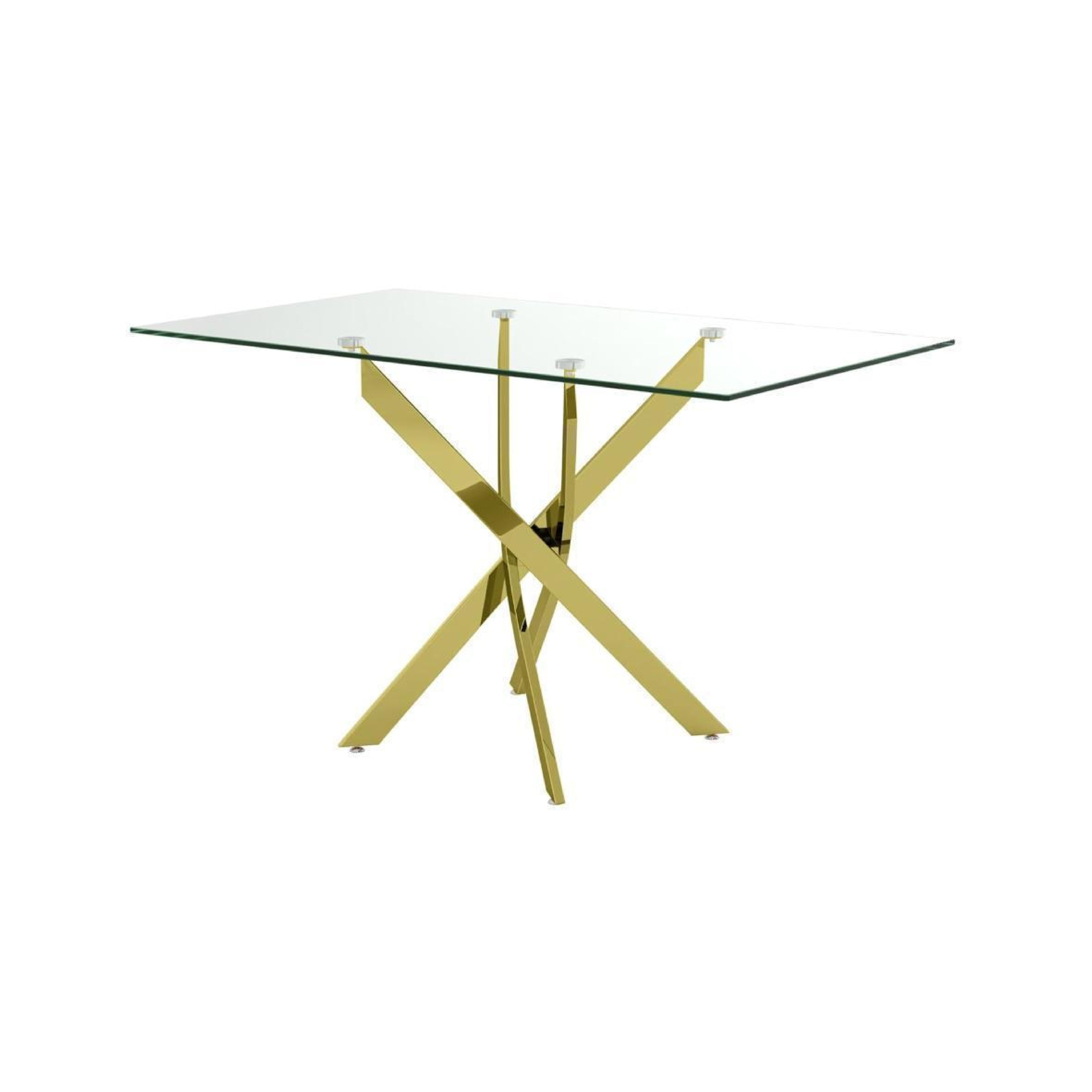 Dining Table Rectangular  Glass LKD021DTAWS | LEUKHOME