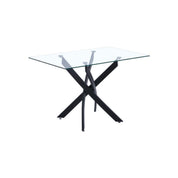 Dining Table Rectangular  Glass LKD021DTAWS | LEUKHOME