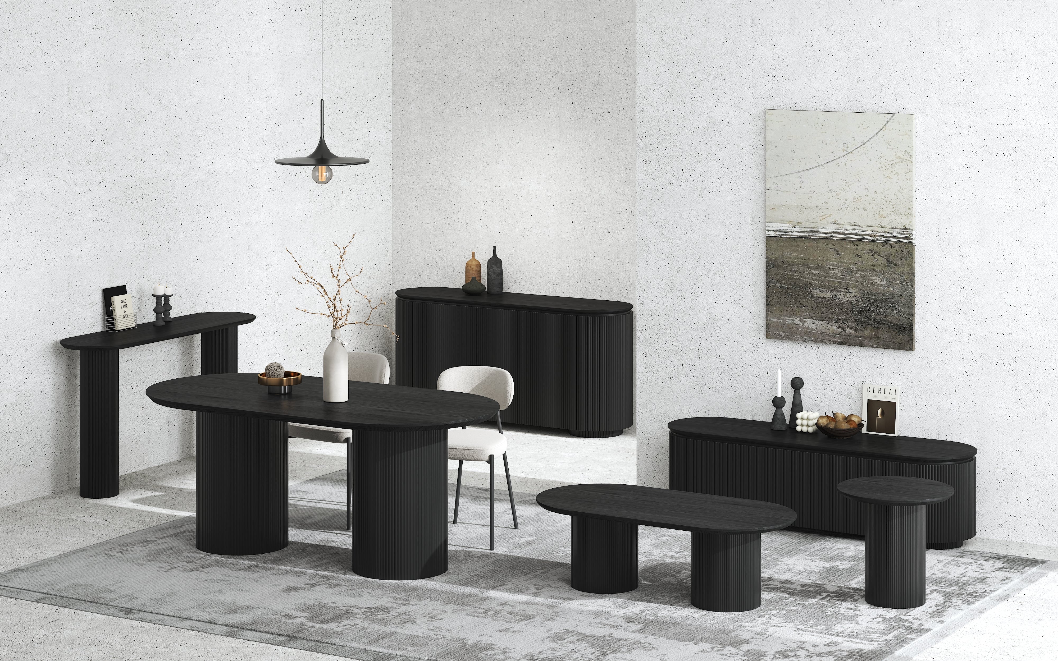 Dining Table Wood Veneer MDF AYP019 | AOYA