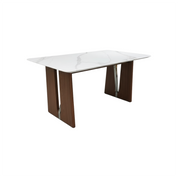 Dining Table Super Crystal Stainless Steel Wood LKD064DTYX | LEUKHOME