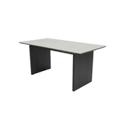 Dining Table Composite Sintered Stone Wood Veneer‌ LKD036DTAYG | LEUKHOME