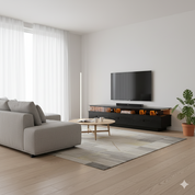 TV Stand Super Crystal Stone‌ Baking Paint Wood Veneer‌ LKL047TSAYG | LEUKHOME