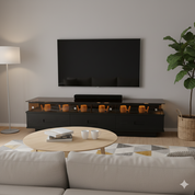 TV Stand Super Crystal Stone‌ Baking Paint Wood Veneer‌ LKL047TSAYG | LEUKHOME
