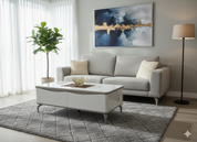 Coffee Table Artificial Stone Baking Paint LKL061CTJKN | LEUKHOME