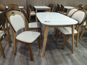 Dining Table Artificial Stone Oak LKD023DTYS | LEUKHOME