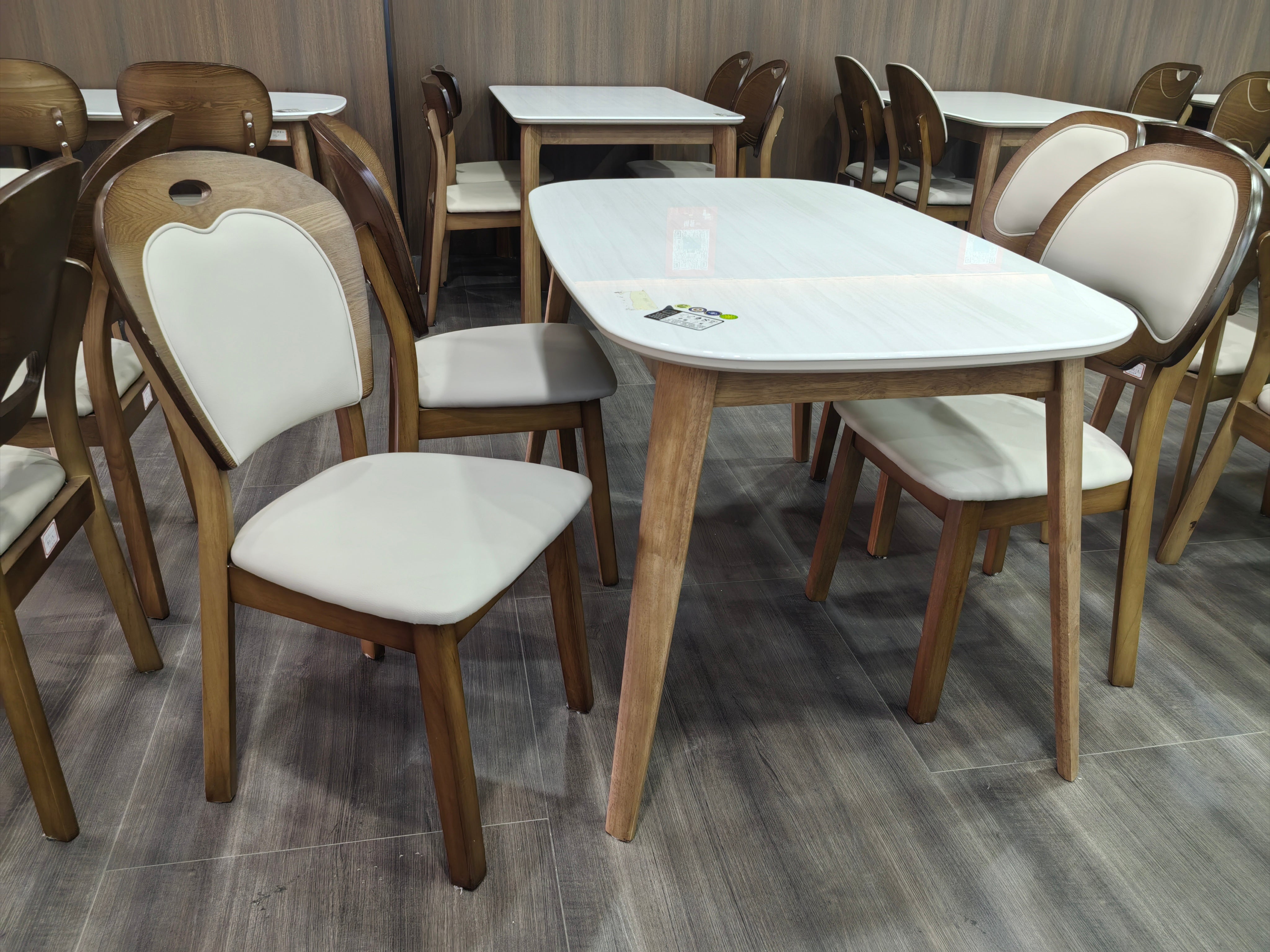Dining Table Artificial Stone Oak LKD023DTYS | LEUKHOME