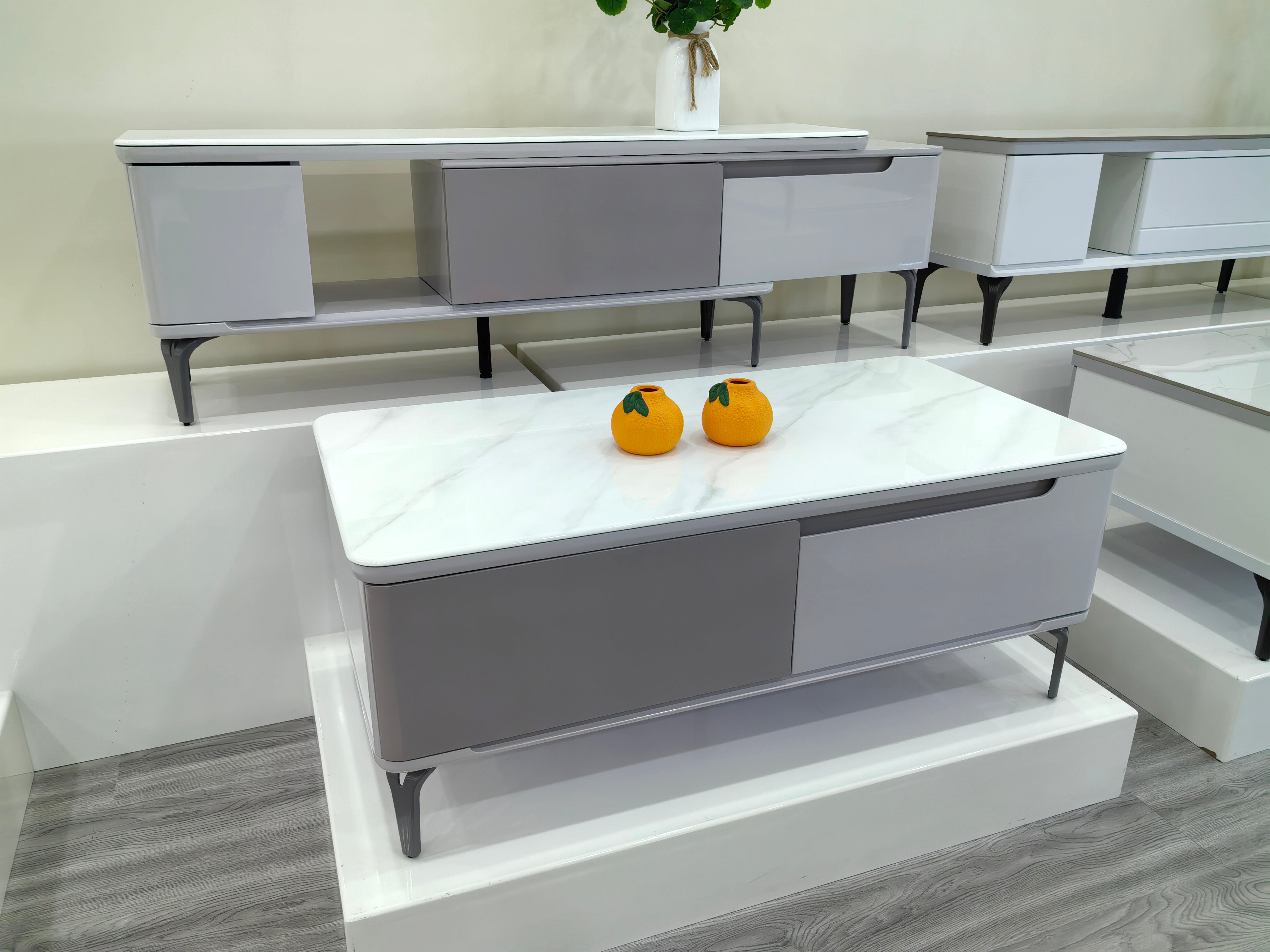 TV Stand Artificial Stone Baking Paint LKL058TSJKN | LEUKHOME