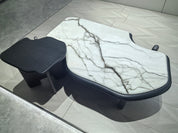 Coffee Table Super Crystal Stone‌ Wood Veneer‌ LKL034CTZZ | LEUKHOME
