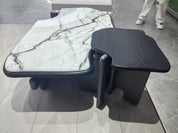 Coffee Table Super Crystal Stone‌ Wood Veneer‌ LKL034CTZZ | LEUKHOME