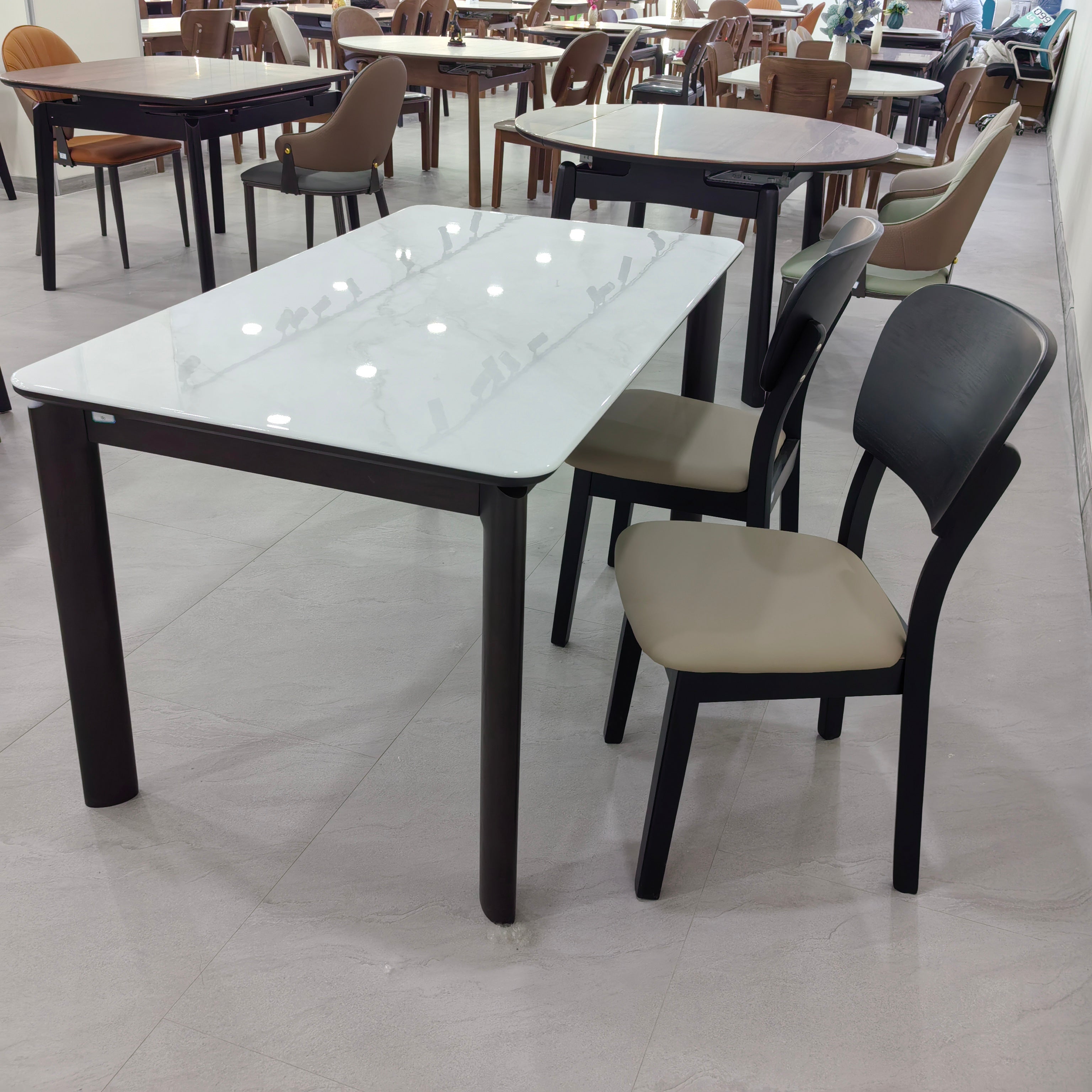 Dining Table Artificial Stone Oak LKD013DTXYD | LEUKHOME