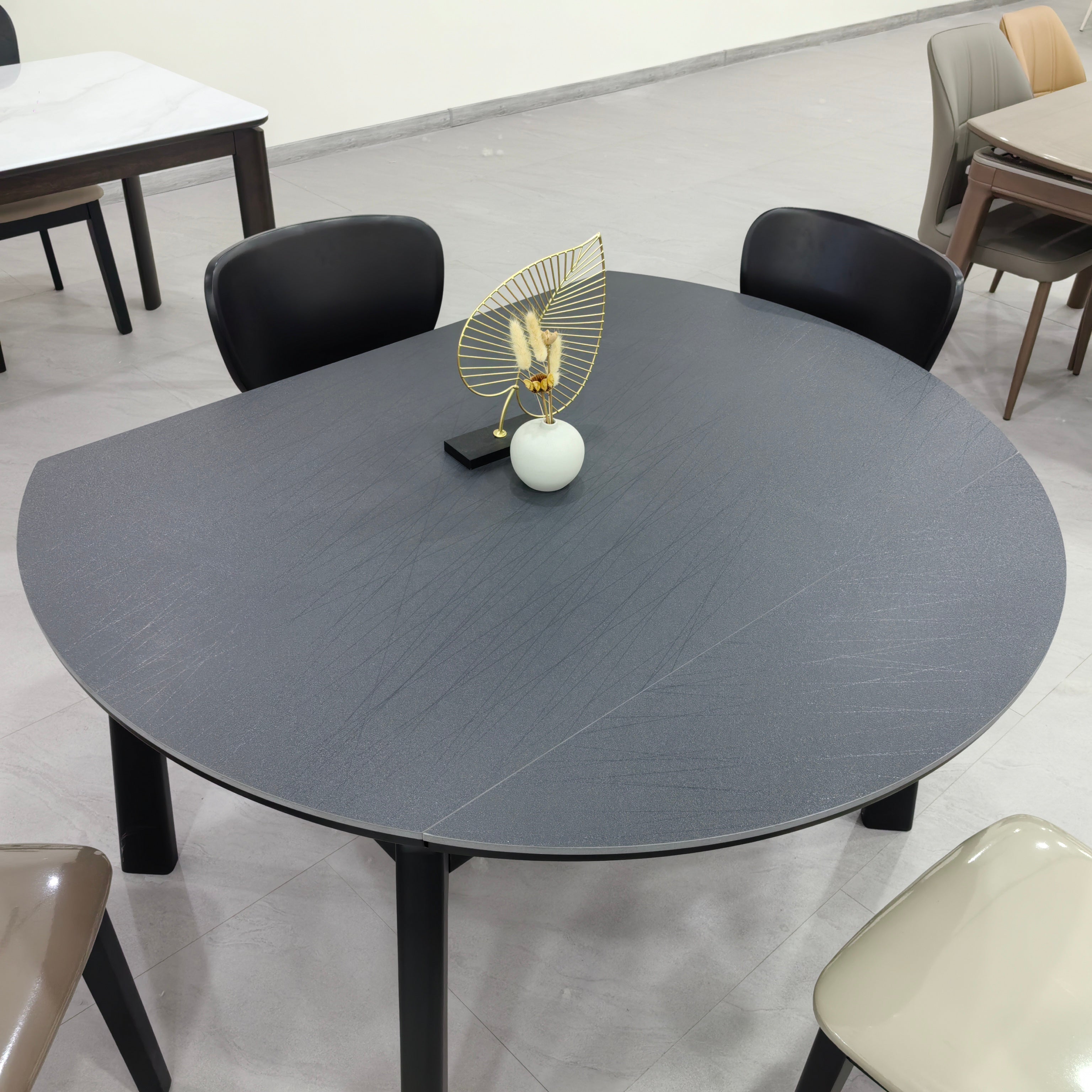 Dining Table Artificial Stone Oak LKD015DTXYD | LEUKHOME