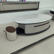 Coffee Table Artificial Stone Baking Paint Raised LKLM1520CTFH | LEUKHOME
