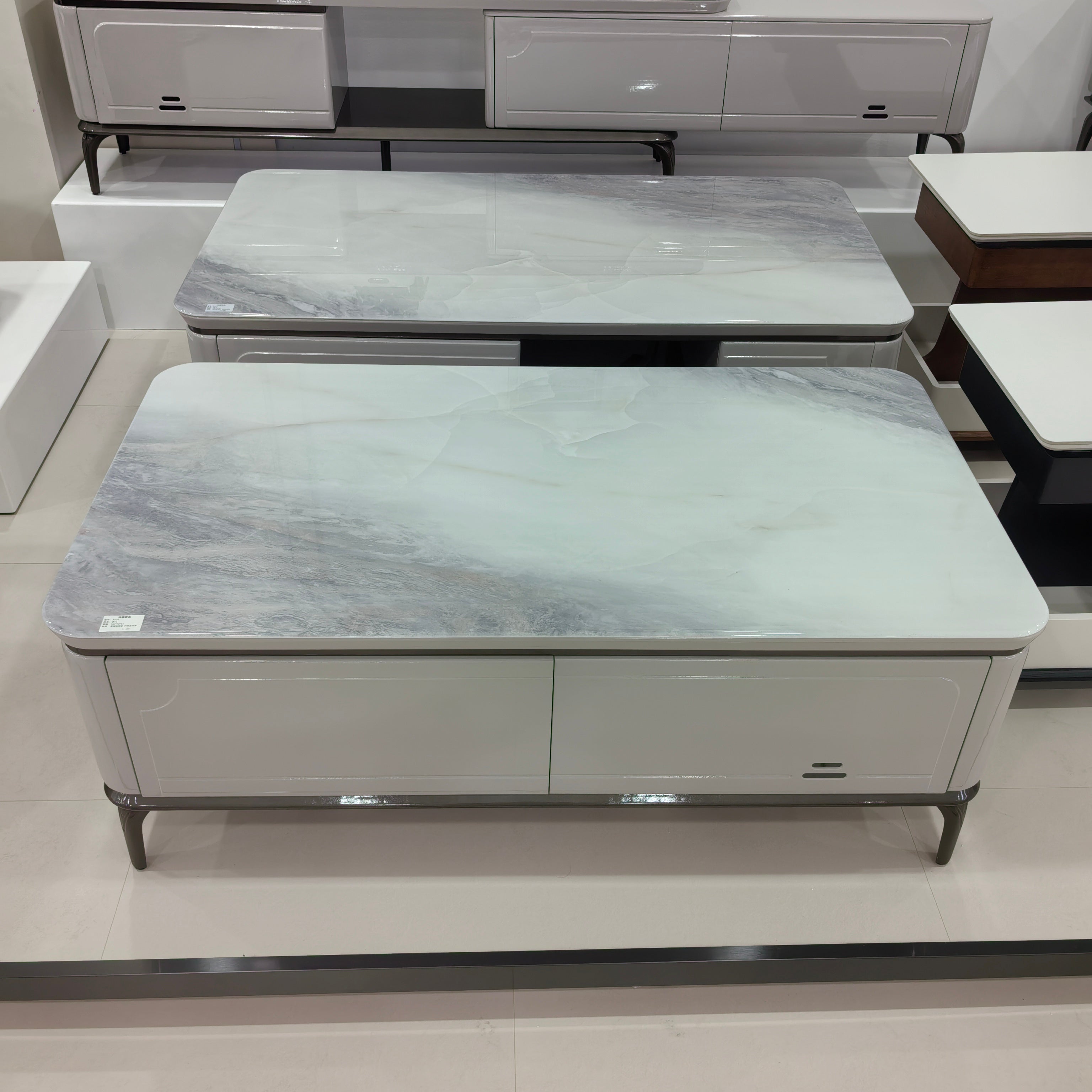TV Stand Artificial Stone Baking Paint LKLR263TSFH | LEUKHOME
