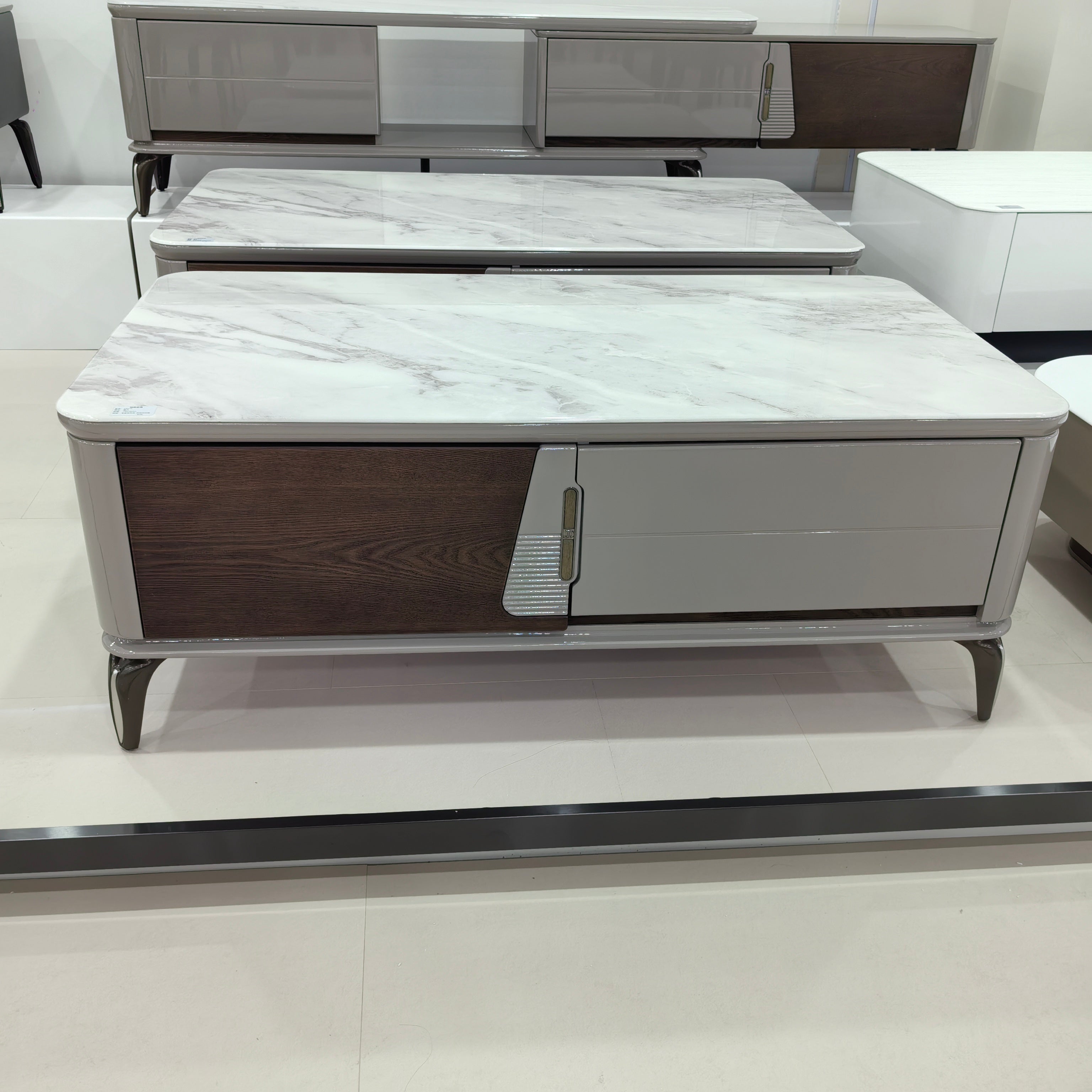 Coffee Table Artificial Stone Baking Paint LKLV5513CTFH | LEUKHOME