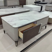 Coffee Table Artificial Stone Baking Paint LKLV5513CTFH | LEUKHOME