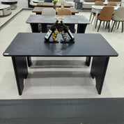 Dining Table Artificial Stone Wood Veneer‌ LKD055DTFH | LEUKHOME