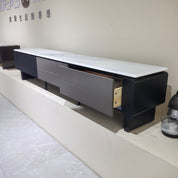 TV Stand Artificial Stone‌ Wood Veneer‌ LKL038TSAYG | LEUKHOME