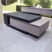 Coffee Table Sintered Stone‌ Baking Paint Wood Veneer‌ LKL039CTAYG | LEUKHOME