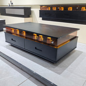 Coffee Table Super Crystal Stone‌ Baking Paint Wood Veneer‌ LKL046CTAYG | LEUKHOME