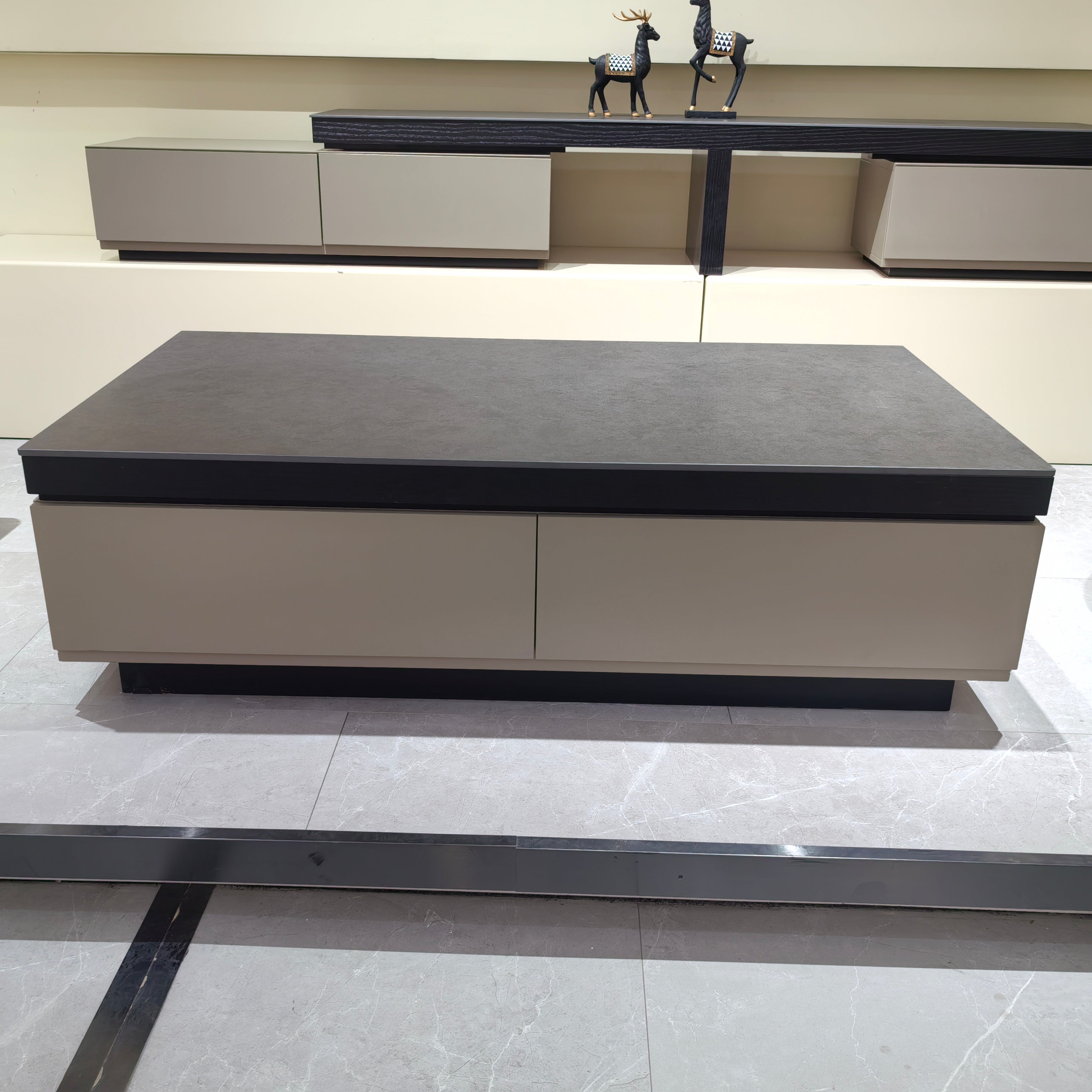 Coffee Table Sintered Stone Baking Paint Wood Veneer‌ LKL050CTAYG | LEUKHOME