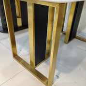 Dining Table Super Crystal Carbon Steel LKD108DTHX | LEUKHOME