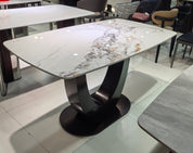 Dining Table Super Crystal Carbon Steel LKD110DTHX | LEUKHOME
