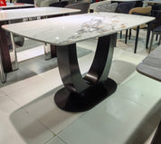 Dining Table Super Crystal Carbon Steel LKD110DTHX | LEUKHOME