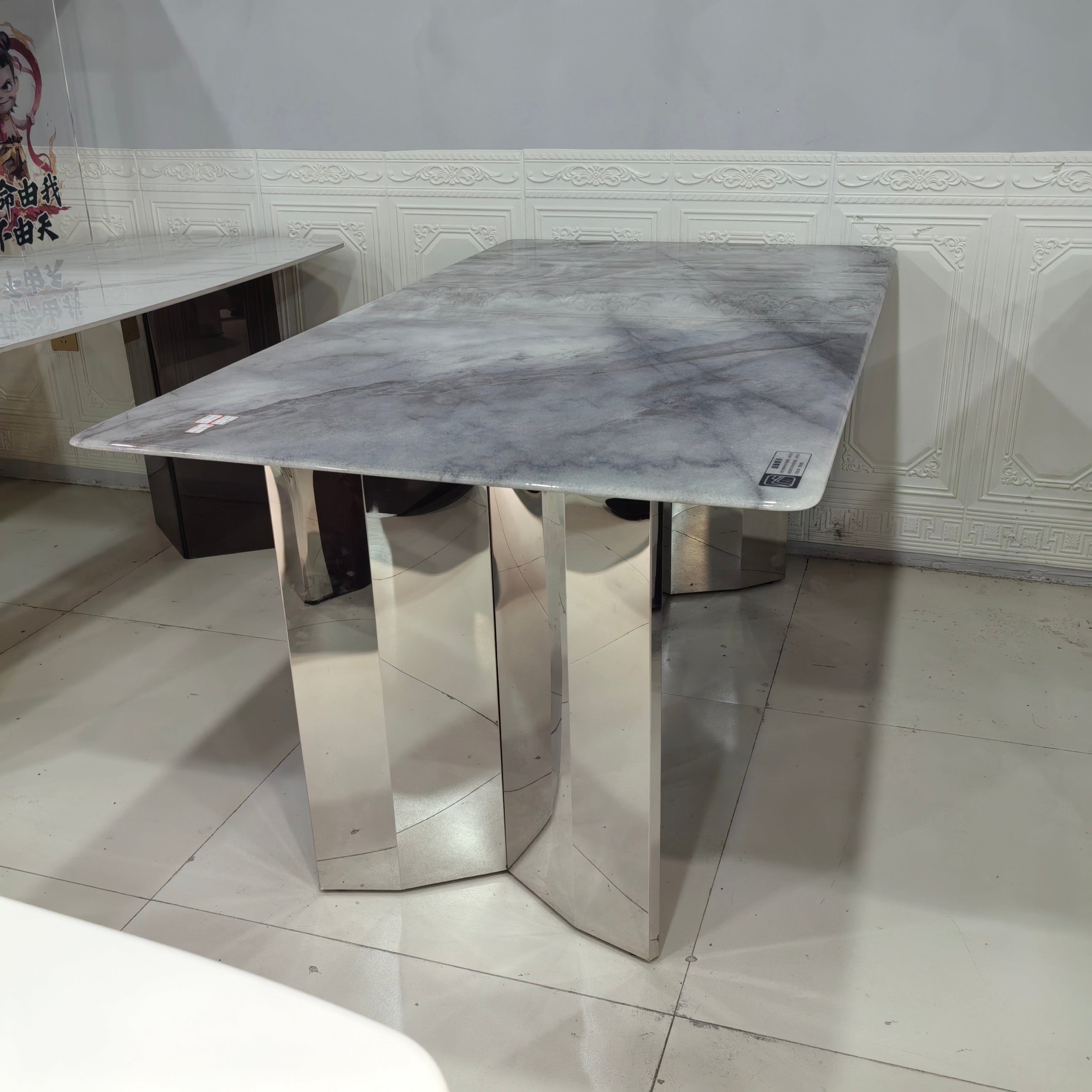 Dining Table Super Crystal Stainless Steel LKD111DTHX | LEUKHOME