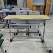 Double Desk and Chair, 1 Set (1 Table+2 Chairs) LKS101DKTSL | LEUKHOME