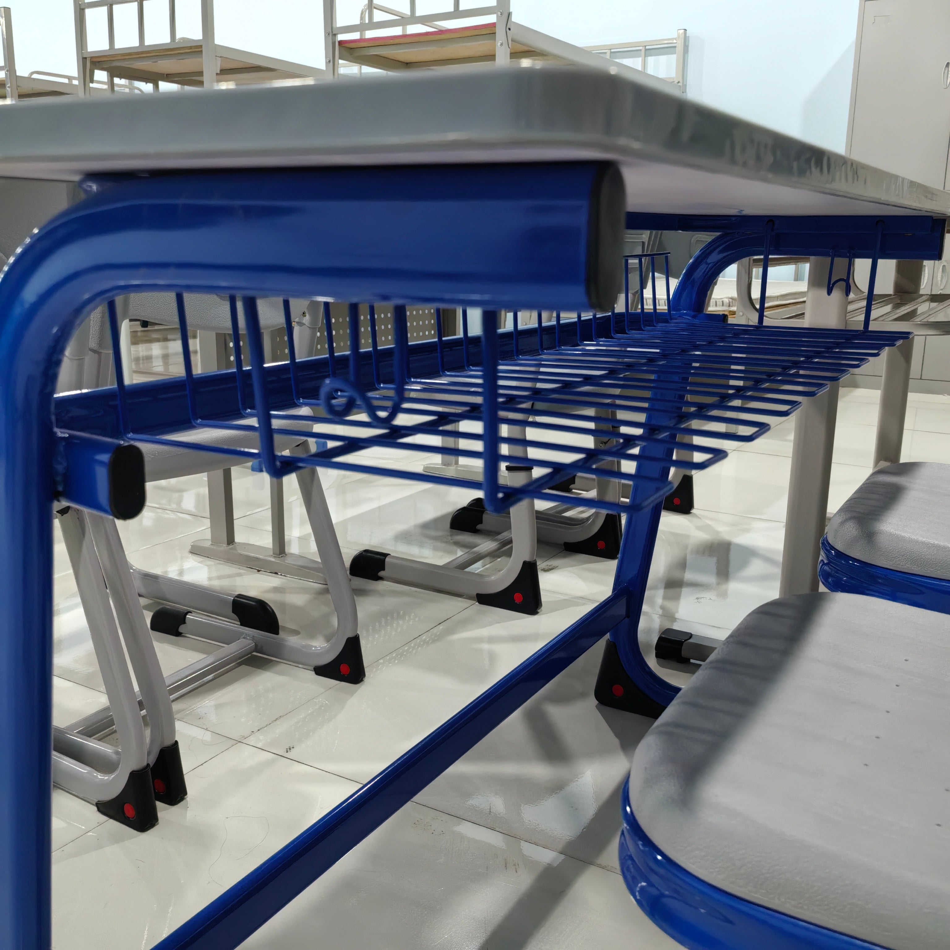 Double Desk and Chair, 1 Set (1 Table+2 Chairs) LKS102DKTSL | LEUKHOME