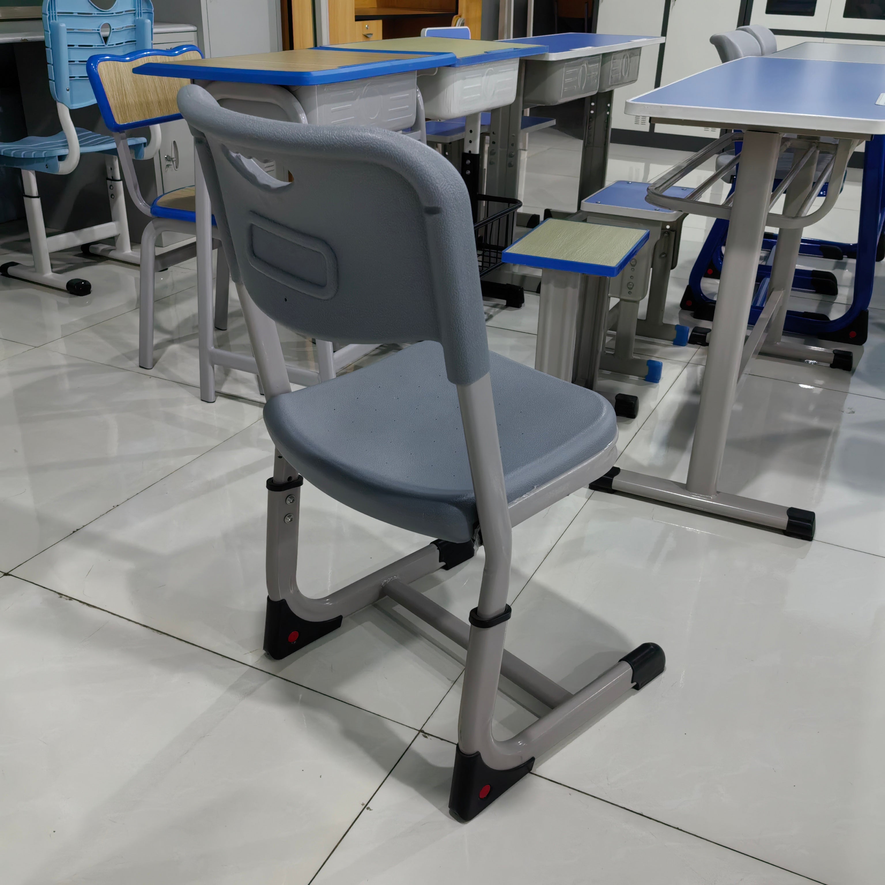 Double Desk and Chair, 1 Set (1 Table+2 Chairs) LKS104DKTSL | LEUKHOME
