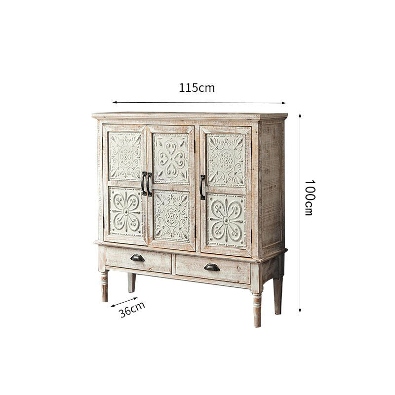 American Retro Solid Wood Entryway Cabinets and Storage Cabinets | LEUKHOME