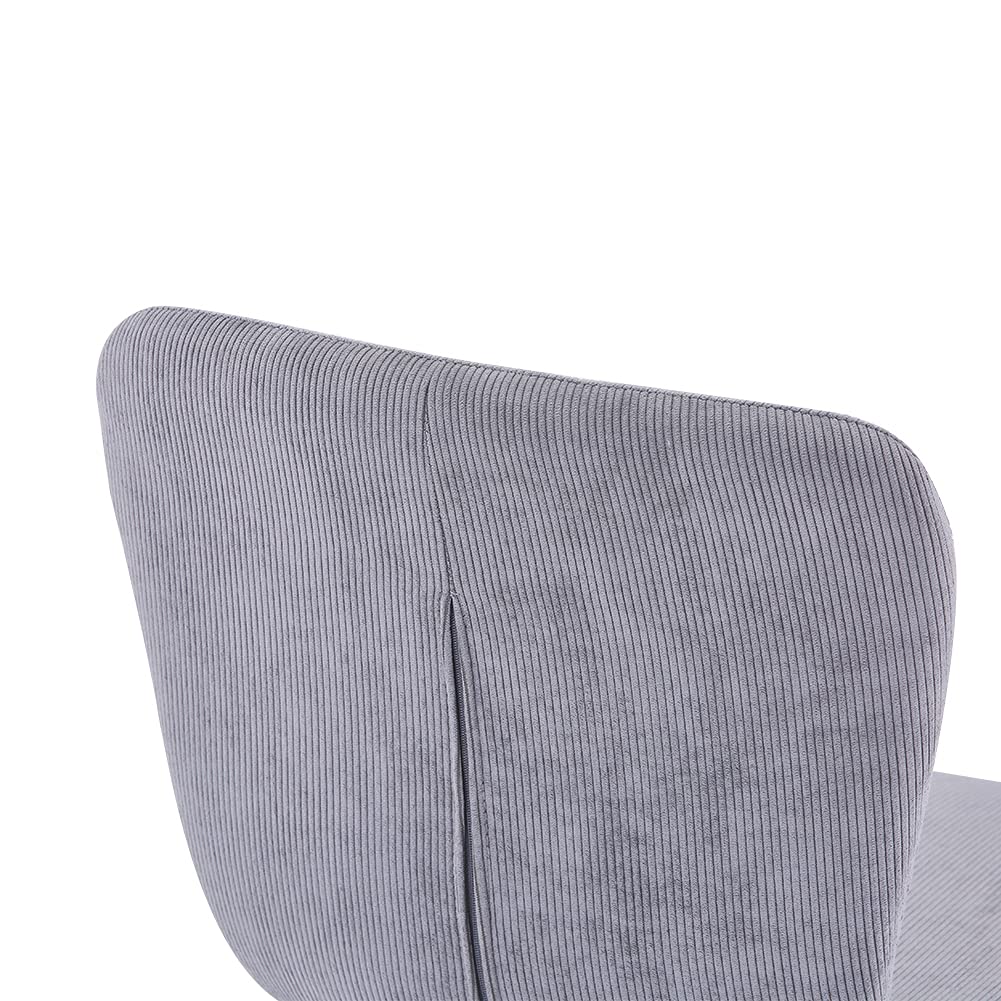 4er Set Küchenstühle Esszimmerstuhl Polsterstuhl Moderner Eleganter Wohnzimmer Stoff Stuhl mit Schwarze Beine，Grau DE | LEUKHOUSE