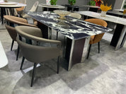 Dining Table Super Crystal Stainless Steel LKD059DTYX | LEUKHOME